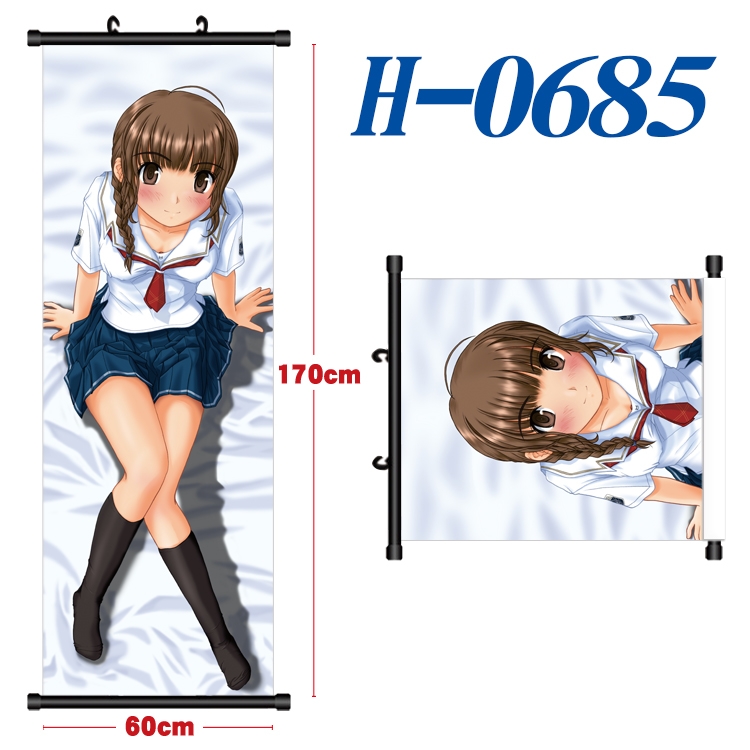 Yosuga no Sora Black plastic rod cloth hanging canvas painting 60x170cm  H-0685