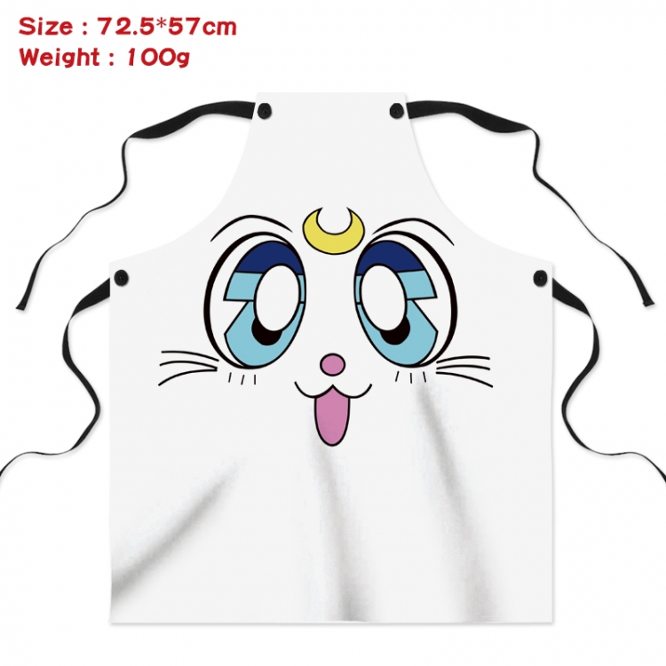 sailormoon Anime Creative Digital Printing Apron 72.5x57cm