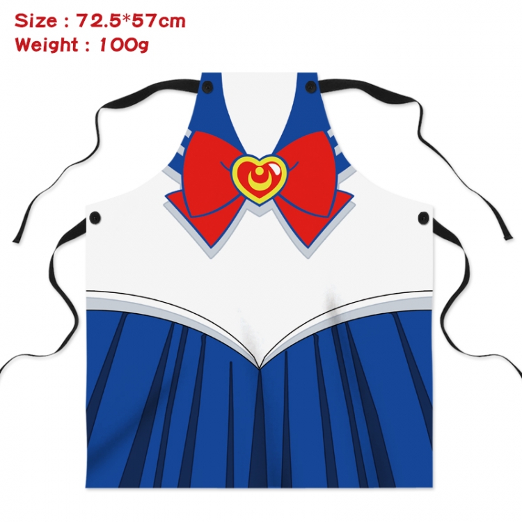 sailormoon Anime Creative Digital Printing Apron 72.5x57cm