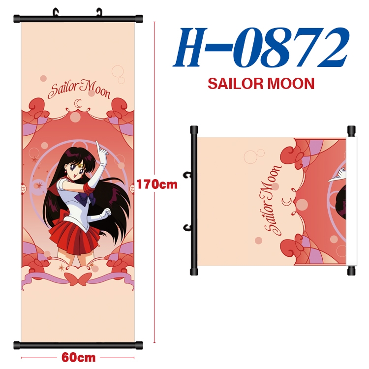 sailormoon Black plastic rod cloth hanging canvas painting 60x170cm H-0872