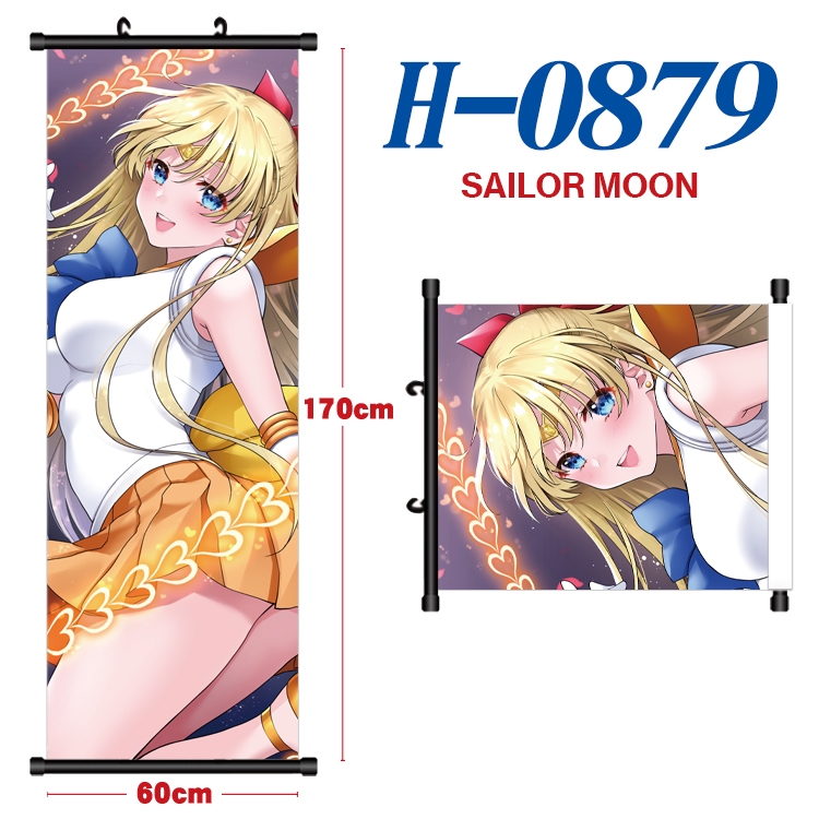 sailormoon Black plastic rod cloth hanging canvas painting 60x170cm H-0879