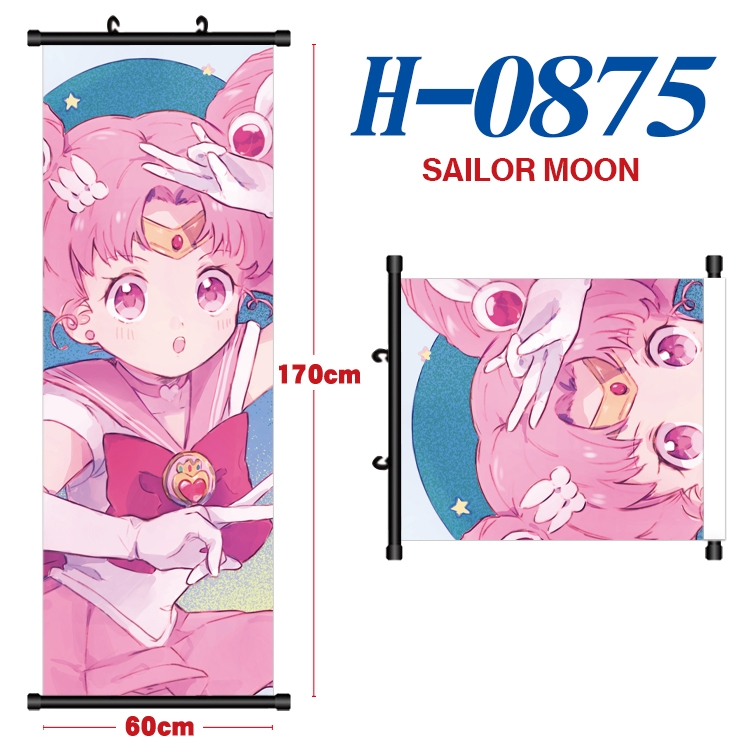 sailormoon Black plastic rod cloth hanging canvas painting 60x170cm H-0875