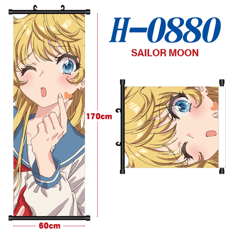 sailormoon Black plastic rod cloth hanging canvas painting 60x170cm H-0880