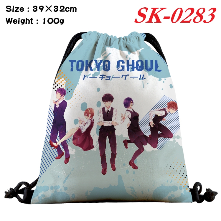 Tokyo Ghoul cartoon Waterproof Nylon Full Color Drawstring Pocket 39x32cm SK-0283