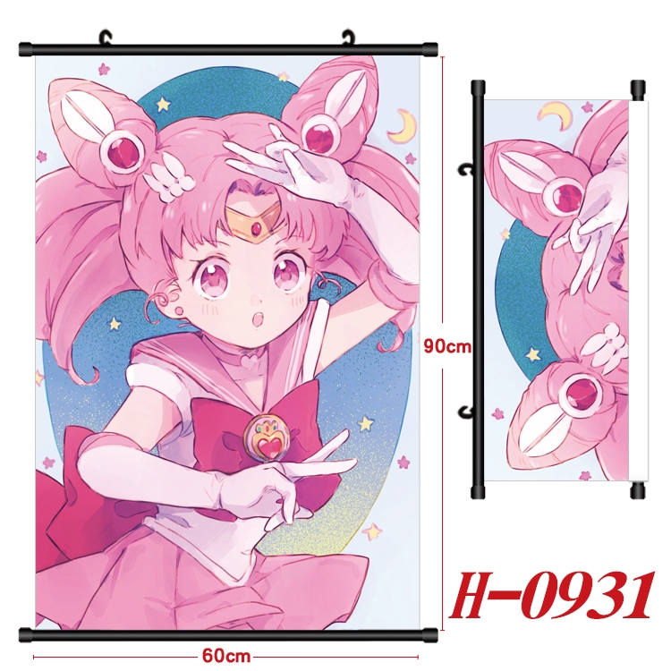 sailormoon  Anime Black Plastic Rod Canvas Painting 60X90CM  H0931