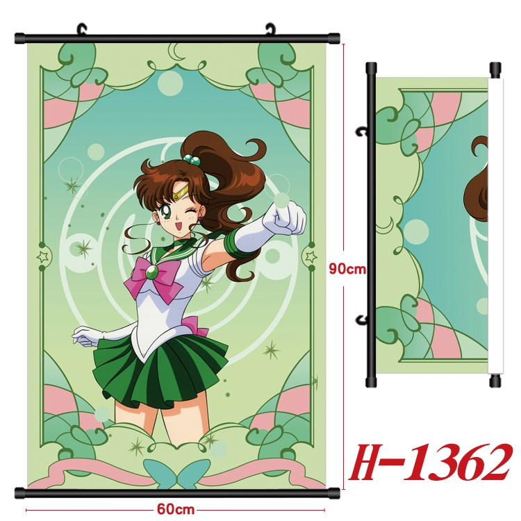 sailormoon  Anime Black Plastic Rod Canvas Painting 60X90CM H1362