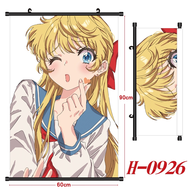 sailormoon  Anime Black Plastic Rod Canvas Painting 60X90CM  H0926