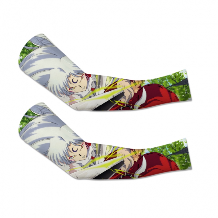 Inuyasha Anime Peripheral Printed Long Cycling Sleeves Sunscreen Ice Sleeves