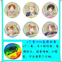 Hetalia Anime round Badge Brig...