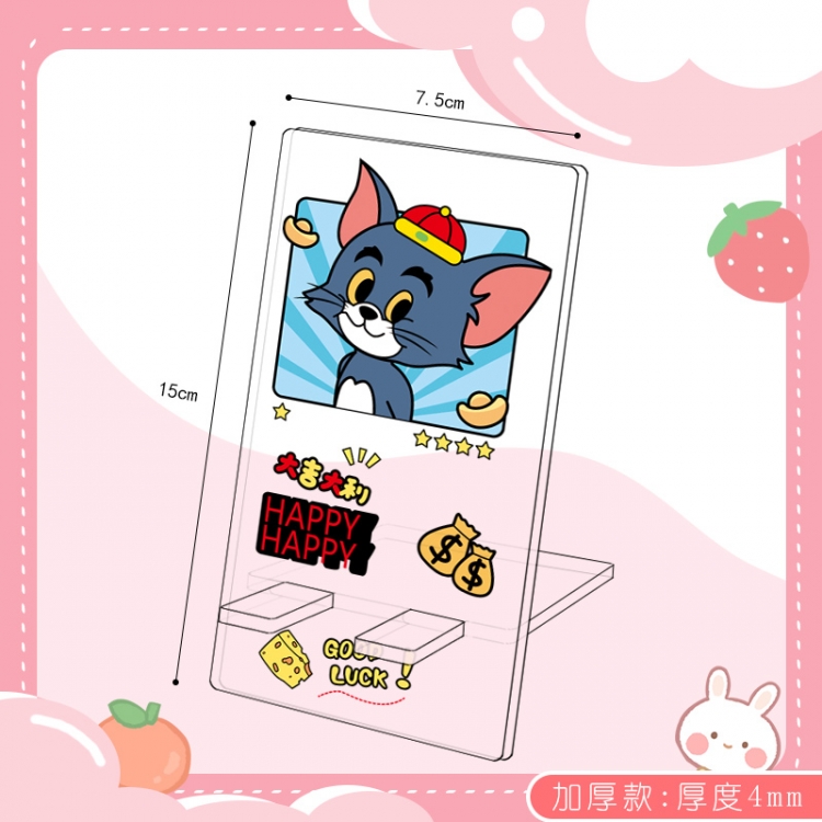 Tom and Jerry Cartoon Double Sided Acrylic Thickened Mobile Phone Holder 15X7.5CM price for  5 pcs