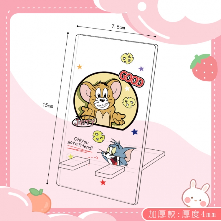 Tom and Jerry Cartoon Double Sided Acrylic Thickened Mobile Phone Holder 15X7.5CM price for  5 pcs