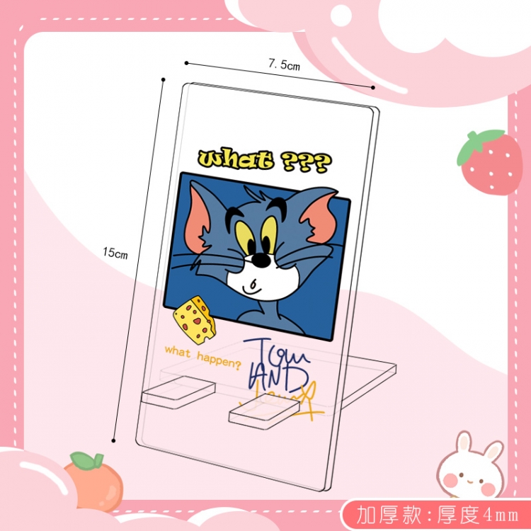 Tom and Jerry Cartoon Double Sided Acrylic Thickened Mobile Phone Holder 15X7.5CM price for  5 pcs