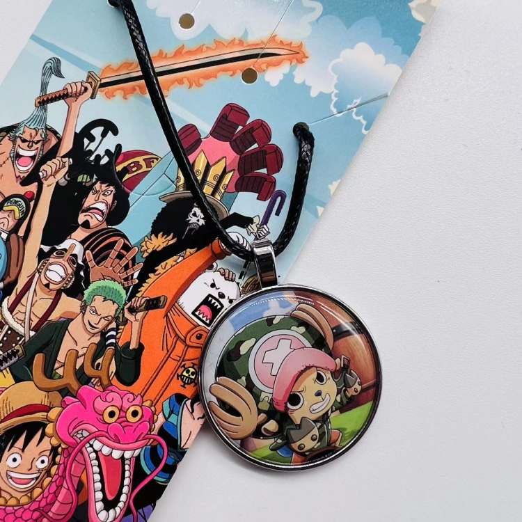 One Piece Anime peripheral leather rope necklace pendant jewelry  price for 5 pcs 3835