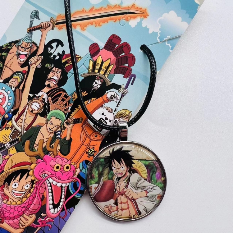 One Piece Anime peripheral leather rope necklace pendant jewelry  price for 5 pcs 3856