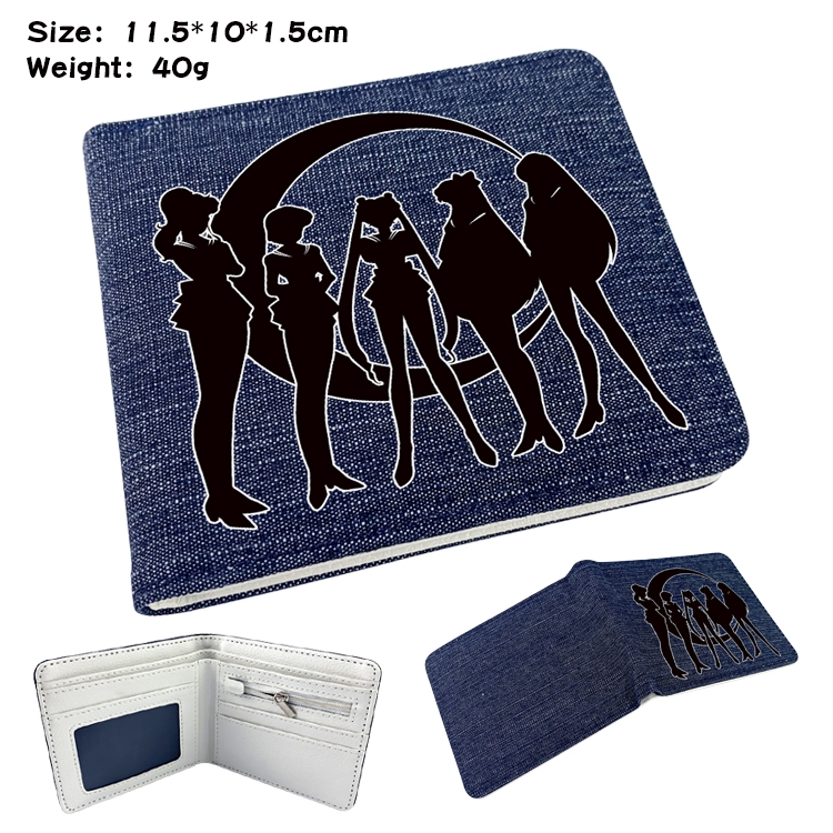 sailormoon Anime Peripheral Denim Coloring Book Wallet 11.5X10X1.5CM 40g