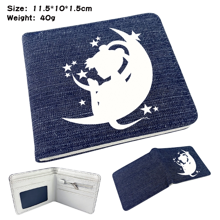 sailormoon Anime Peripheral Denim Coloring Book Wallet 11.5X10X1.5CM 40g