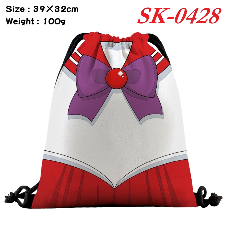 sailormoon cartoon Waterproof Nylon Full Color Drawstring Pocket 39x32cm SK-0428