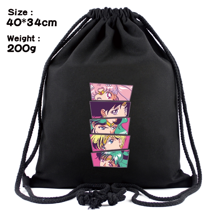 sailormoon Anime Coloring Book Drawstring Backpack 40X34cm 200g