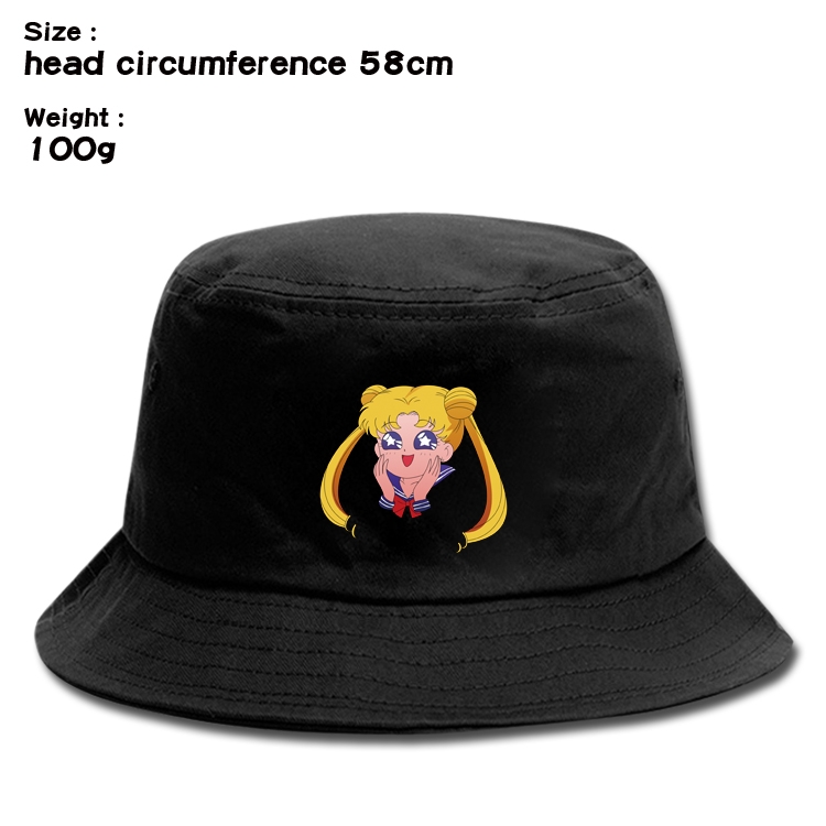 sailormoon  Anime canvas fisherman hat sun hat 58cm