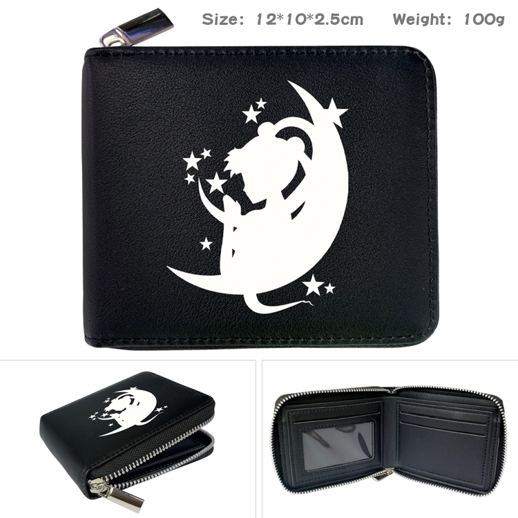 sailormoon Anime Full Color Short All Inclusive Zipper Wallet 10x12x2.5cm