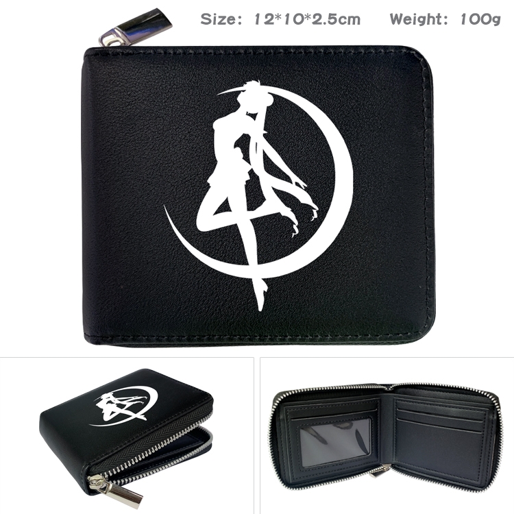 sailormoon Anime Full Color Short All Inclusive Zipper Wallet 10x12x2.5cm