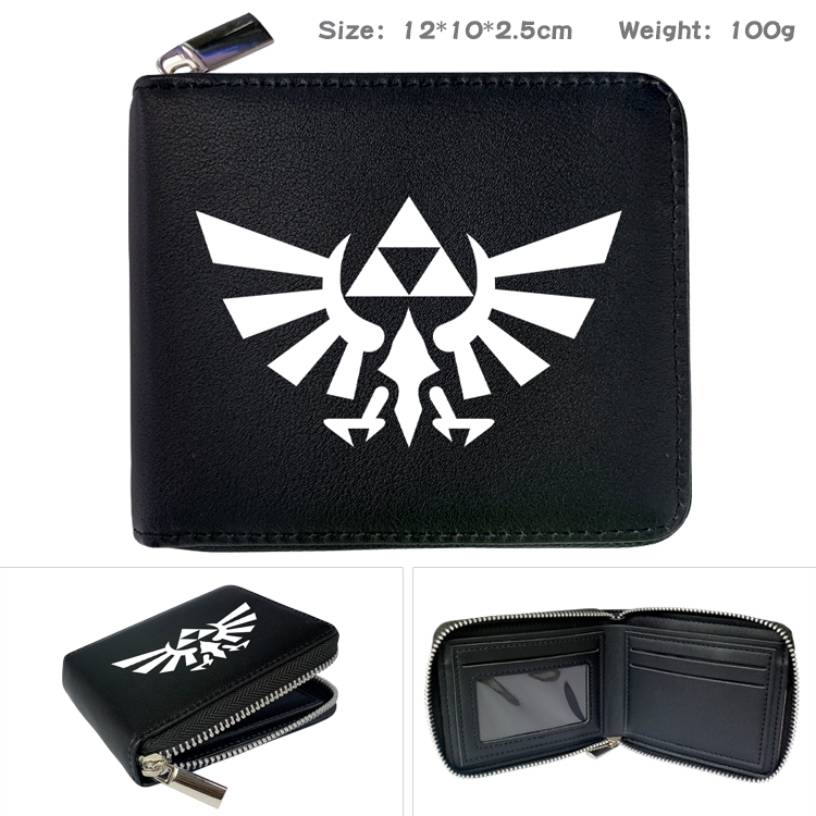 The Legend of Zelda Anime Full Color Short All Inclusive Zipper Wallet 10x12x2.5cm