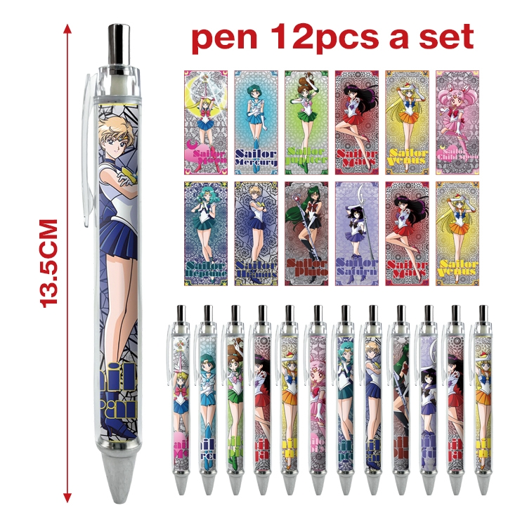 sailormoon anime peripheral student ballpoint pen a set of 12