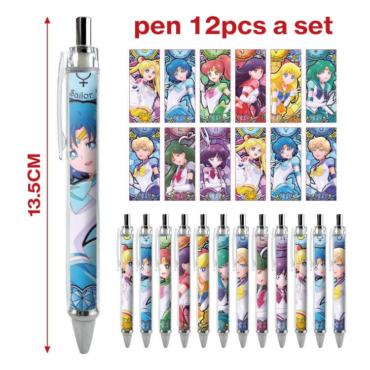 sailormoon anime peripheral student ballpoint pen a set of 12