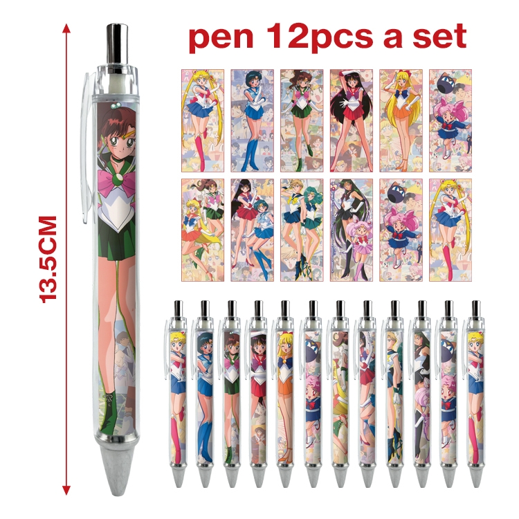 sailormoon anime peripheral student ballpoint pen a set of 12