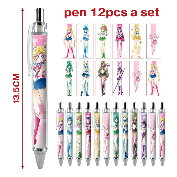 sailormoon anime peripheral student ballpoint pen a set of 12