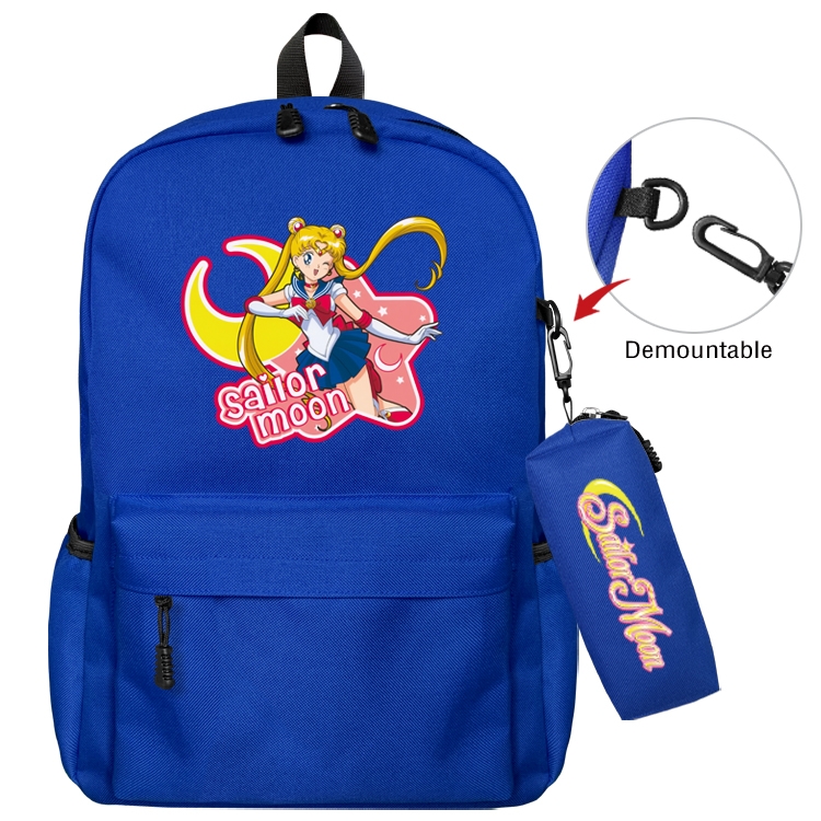 sailormoon Anime Backpack School Bag  Small Pencil Case Set 43X35X12CM