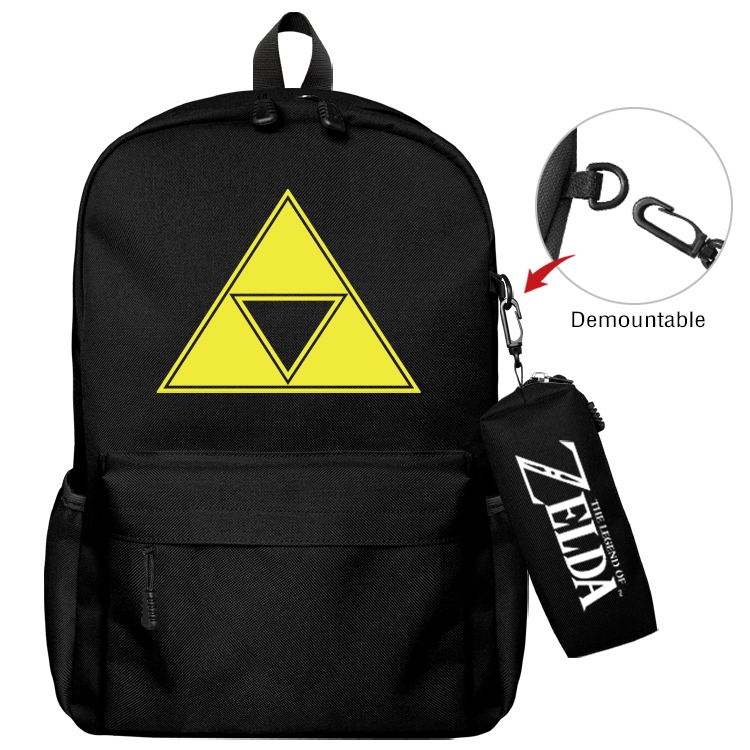 The Legend of Zelda Anime Backpack School Bag  Small Pencil Case Set 43X35X12CM