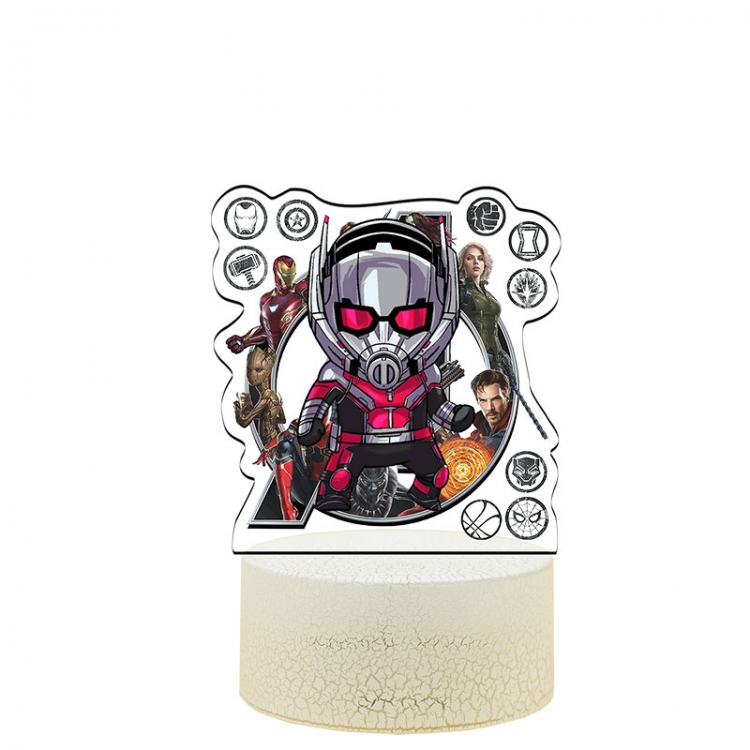 The avengers allianc Q version  Color acrylic night light 16 kinds of color changing remote control USB interface boxed 