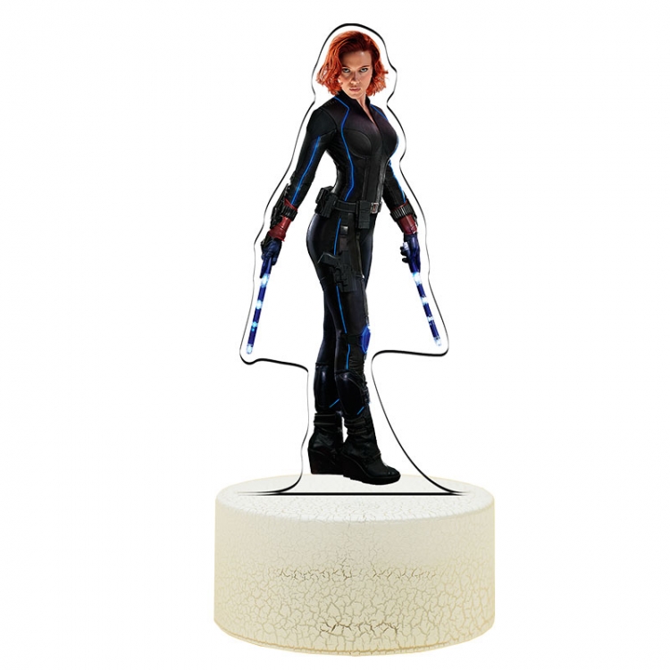 The avengers allianc Color Acrylic Night Light 16 Color-changing Remote Control USB Interface Box Set 19X7X4CM white cra