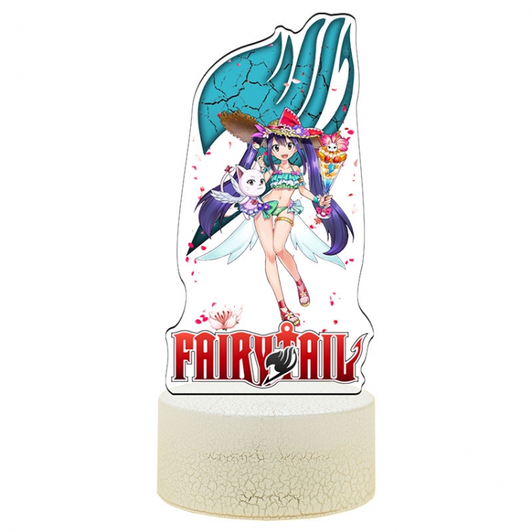 Fairy tail Acrylic Night Light 16 Color-changing Remote Control USB Interface Box Set 19X7X4CM white cracked base