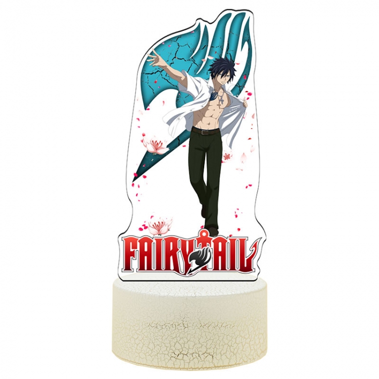 Fairy tail Acrylic Night Light 16 Color-changing Remote Control USB Interface Box Set 19X7X4CM white cracked base