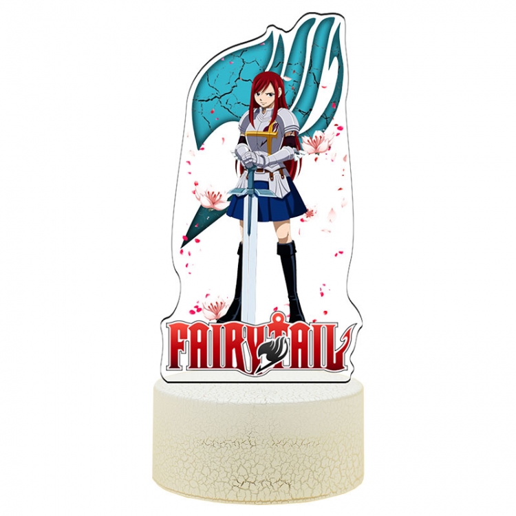 Fairy tail Acrylic Night Light 16 Color-changing Remote Control USB Interface Box Set 19X7X4CM white cracked base