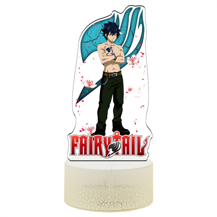 Fairy tail Acrylic Night Light 16 Color-changing Remote Control USB Interface Box Set 19X7X4CM white cracked base