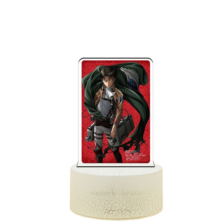 Shingeki no Kyojin Acrylic night light 16 kinds of color changing USB interface box 14X7X4CM white base