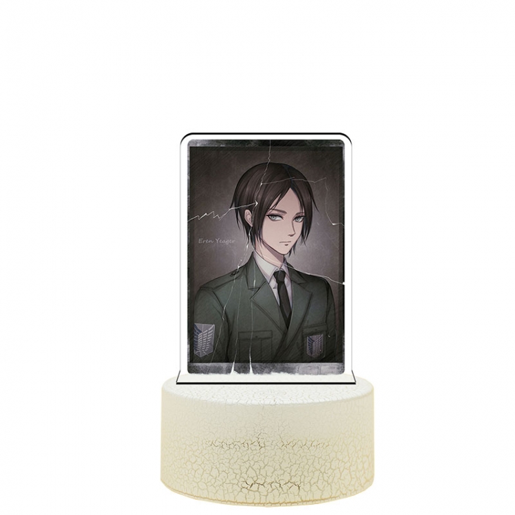 Shingeki no Kyojin Acrylic night light 16 kinds of color changing USB interface box 14X7X4CM white base