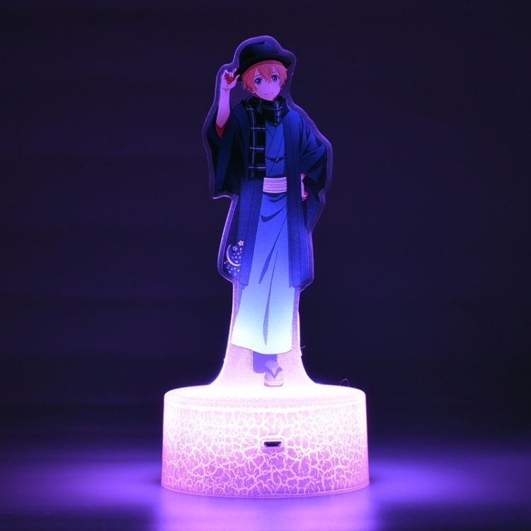 Sword Art Online Acrylic Night Light 16 Color-changing USB Interface Box Set 19X7X4CM white base