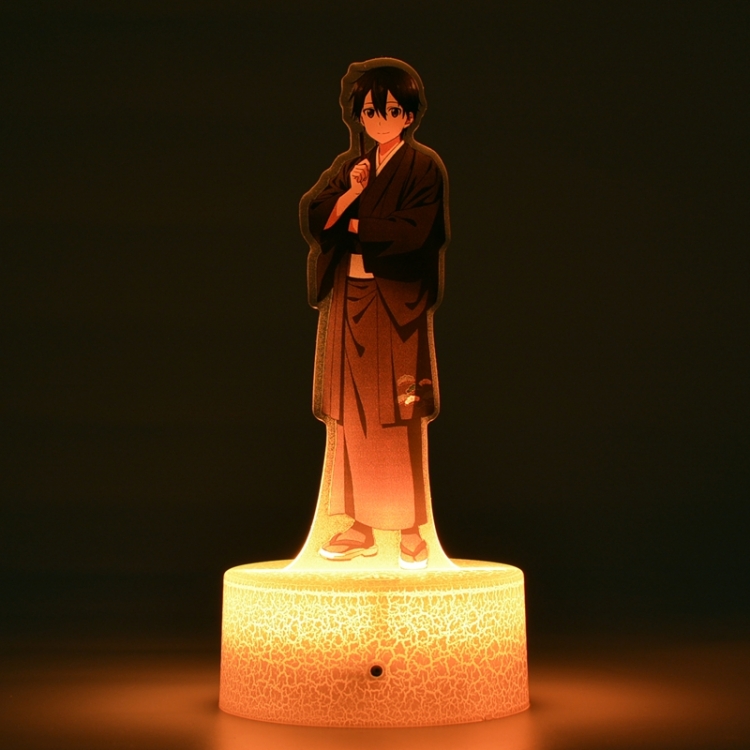 Sword Art Online Acrylic Night Light 16 Color-changing USB Interface Box Set 19X7X4CM white base