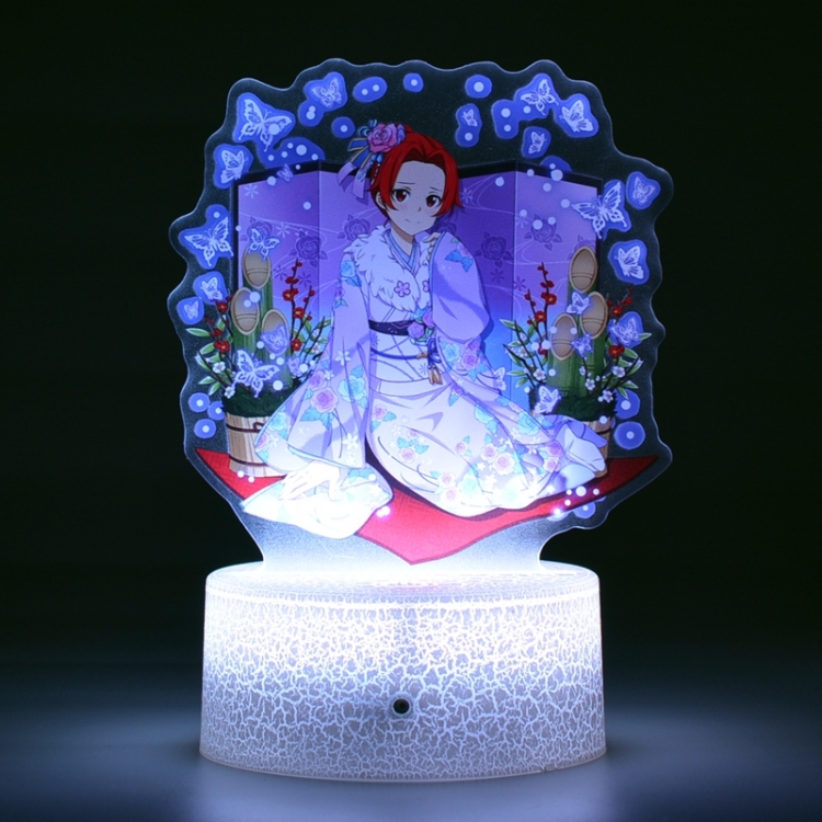 Sword Art Online Acrylic Night Light 16 Color-changing USB Interface Box Set 19X7X4CM white base