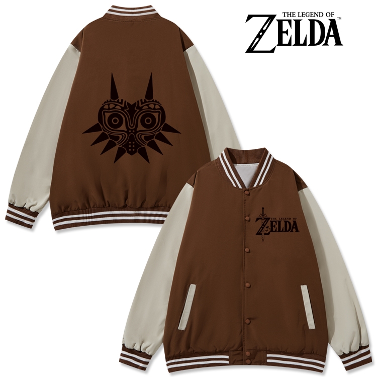 The Legend of Zelda Anime color blocking button top coat from M to 3XL