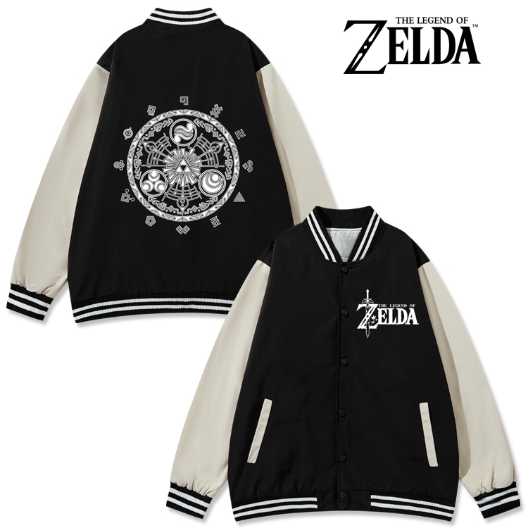 The Legend of Zelda Anime color blocking button top coat from M to 3XL