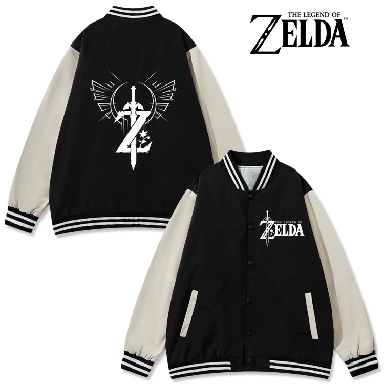 The Legend of Zelda Anime color blocking button top coat from M to 3XL