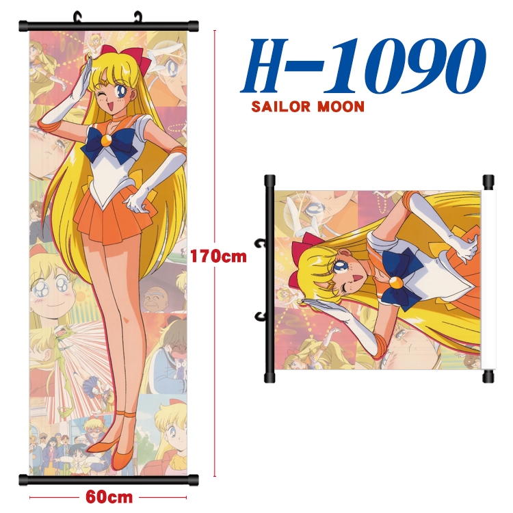 sailormoon Black plastic rod cloth hanging canvas painting 60x170cm H-1090A