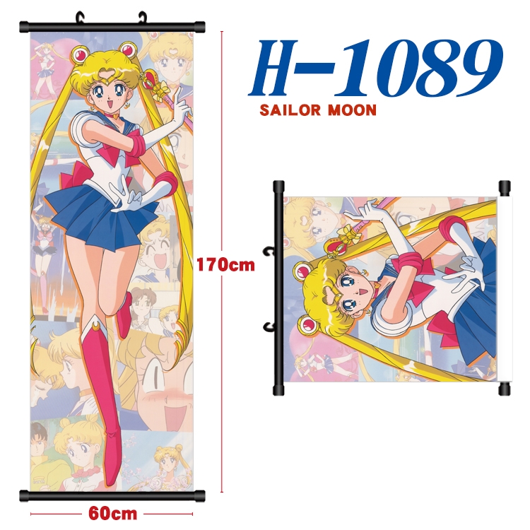 sailormoon Black plastic rod cloth hanging canvas painting 60x170cm H-1089A