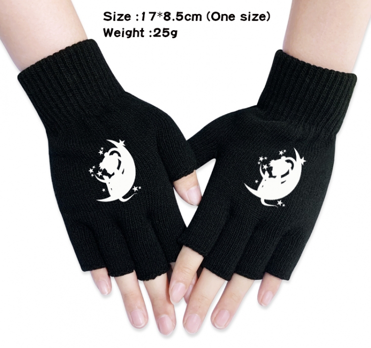 sailormoon Anime knitted half finger gloves 17x8.5cm