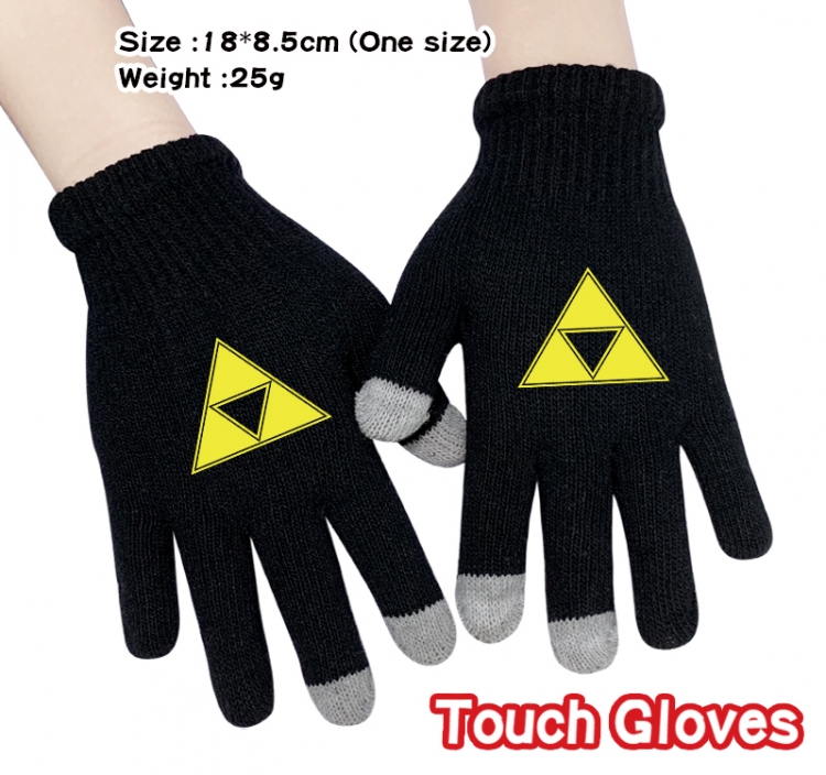 The Legend of Zelda Anime touch screen knitting all finger gloves 18X8.5CM